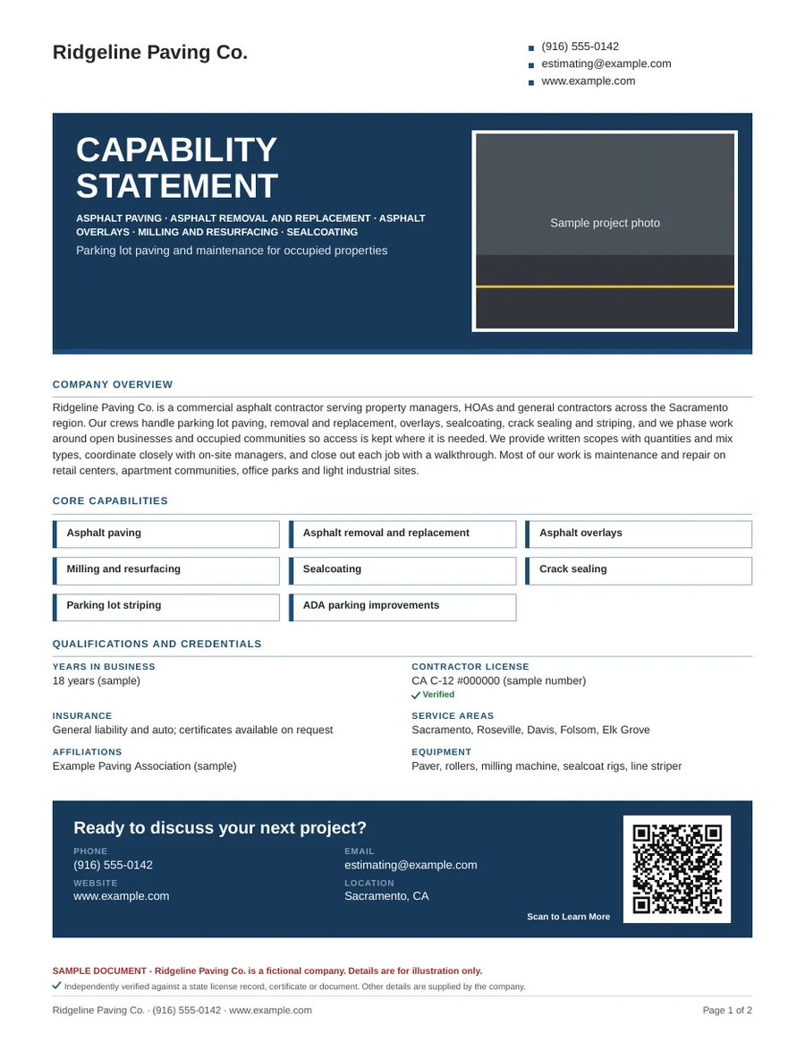 Pro version: Modern Corporate template, white label, with project photos