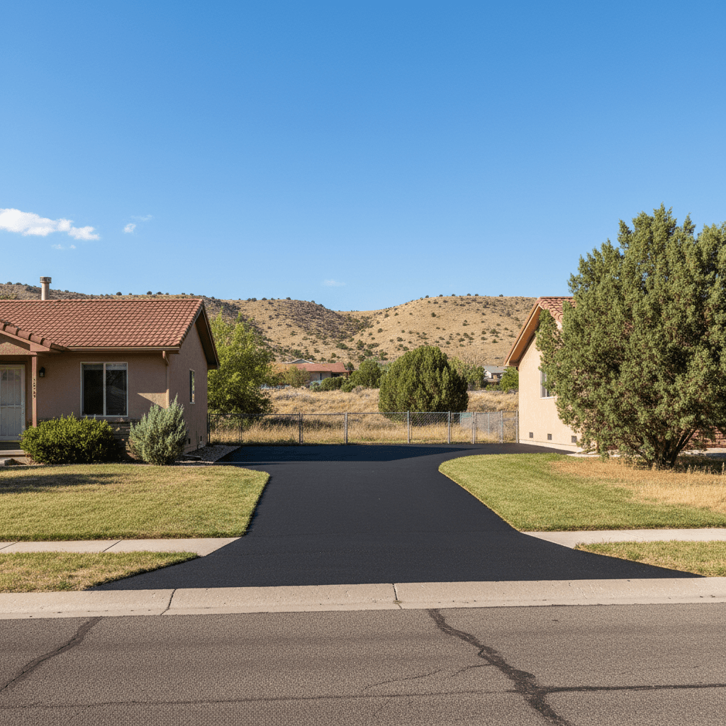 Paving work by Pueblo Asphalt Solutions