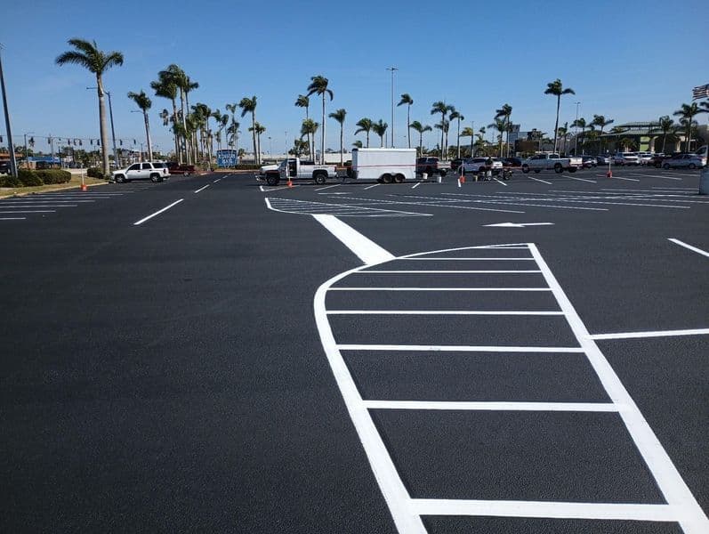 Paving work by Southwest Fl Sealcoating & Striping. Inc