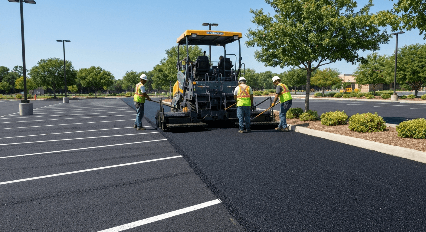 Paving work by Whitman's Asphalt and New Age Decorative Concrete