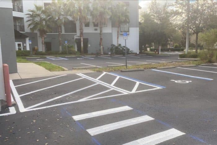 Paving work by Chris Mitchell Striping Inc.