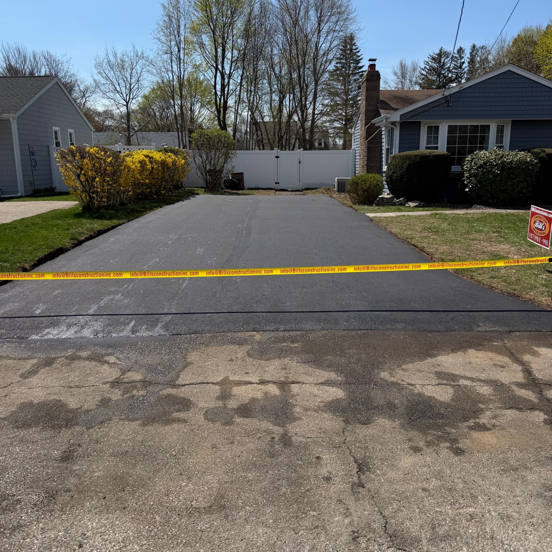 Paving work by Bill's Construction Inc