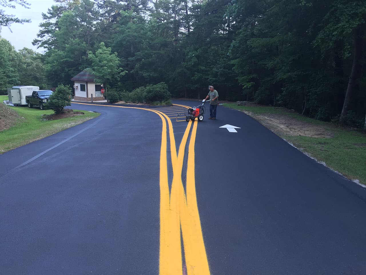 Paving work by Precision Seal Coating & Striping