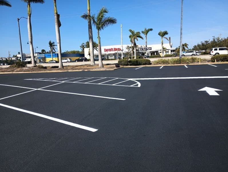 Paving work by Southwest Fl Sealcoating & Striping. Inc
