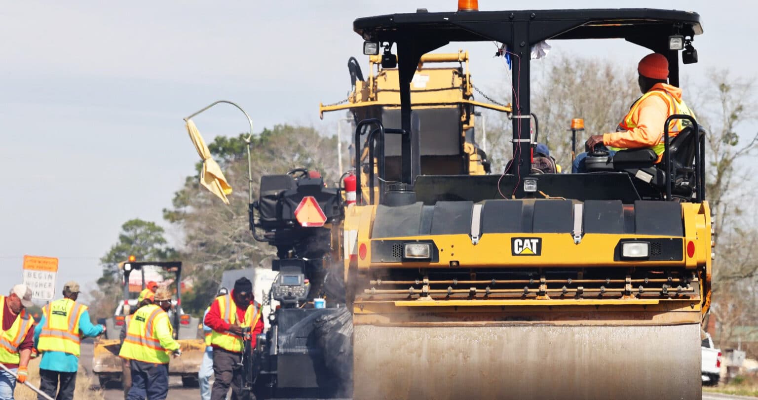Paving work by Mobile Asphalt Company