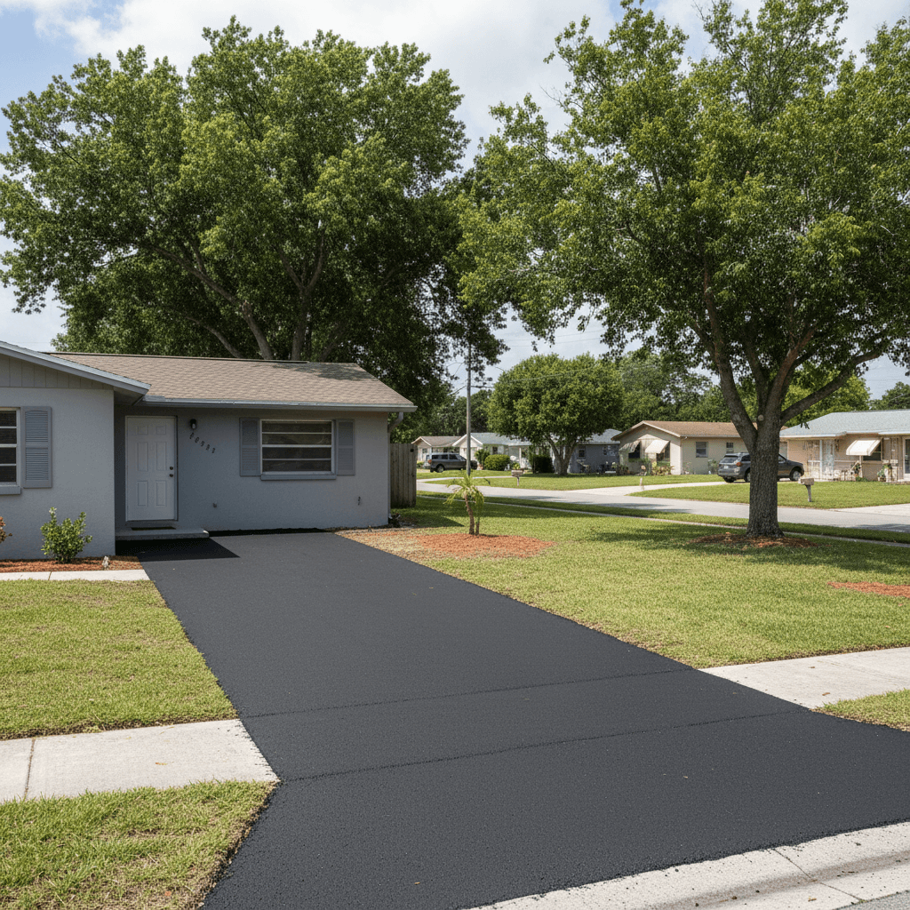 Paving work by Aim High Asphalt Company