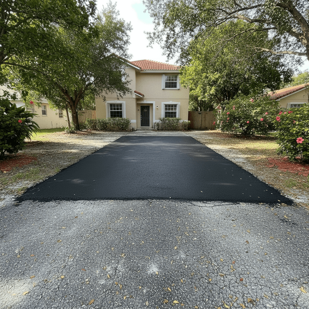Paving work by Aim High Asphalt Company