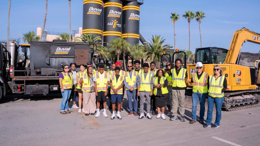 Paving work by Duval Asphalt Products, Inc.