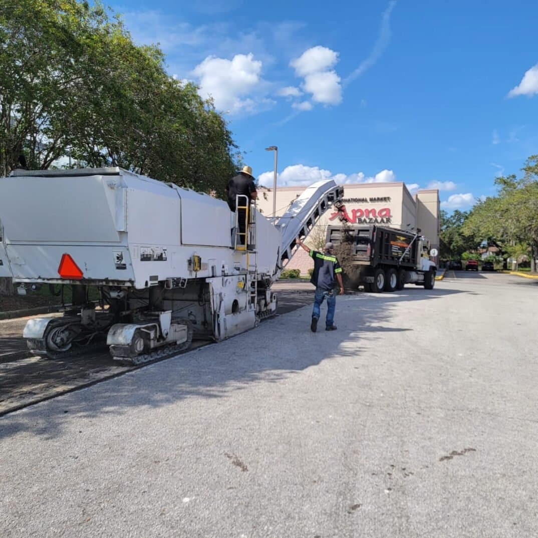 Paving work by Asphalt Milling Contractors Inc. (AMC)