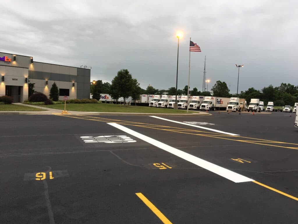 Paving work by Universal Seal & Markings