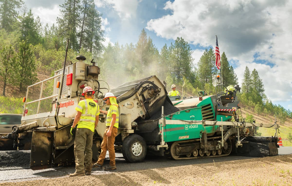 Paving work by Central Pre-Mix, A CRH Company