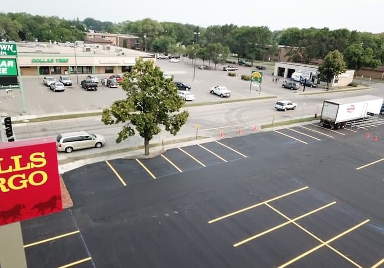 Paving work by Advanced Striping