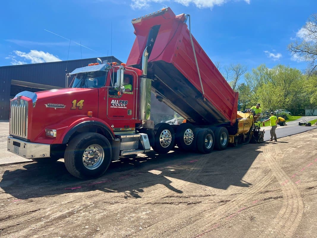Paving work by All Pro Asphalt Paving, Inc