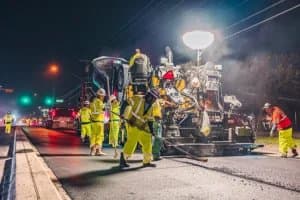 Paving work by Alpha Paving Industries