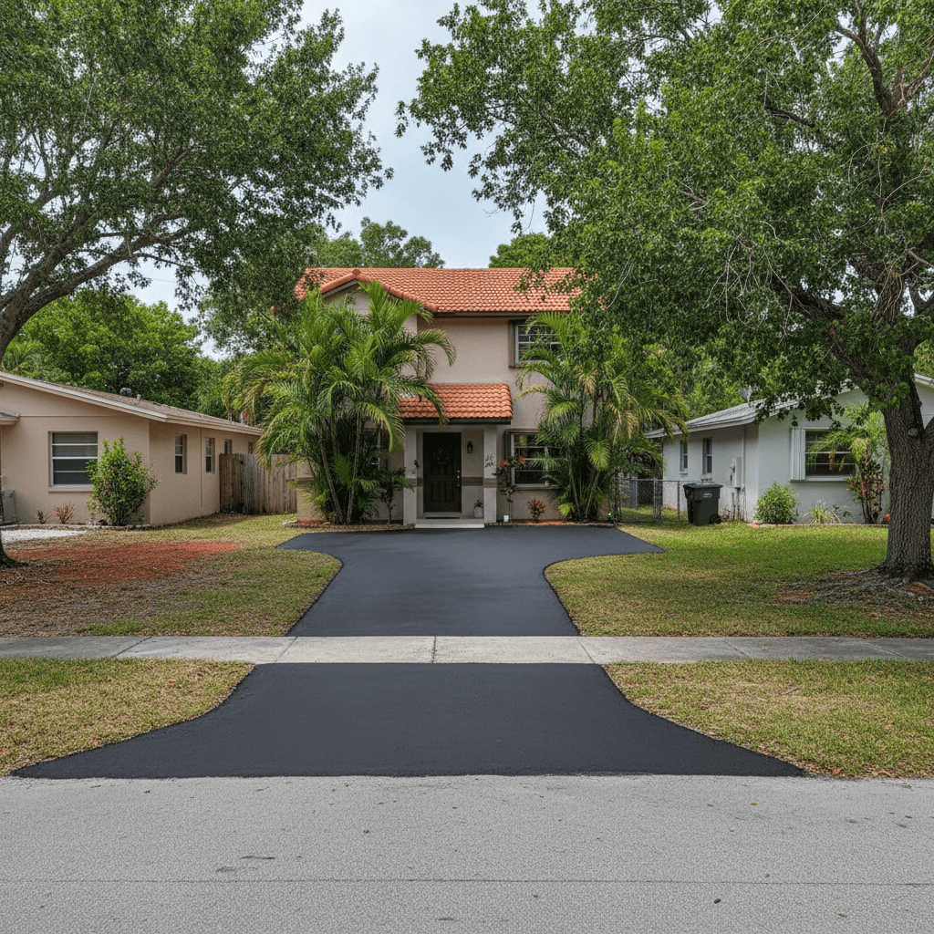 Paving work by Aim High Asphalt Company