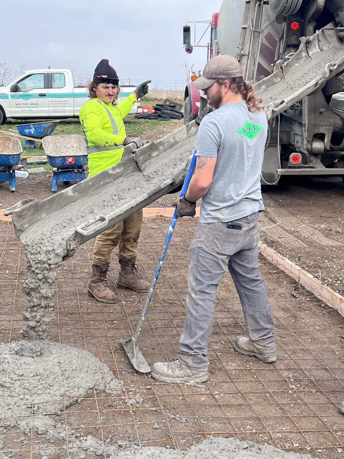 Paving work by Behncke Construction Inc.