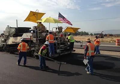 Paving work by Bowman Asphalt Inc.