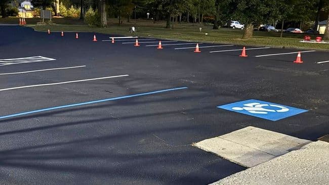 Paving work by Cornerstone Sealcoat and Markings LLC
