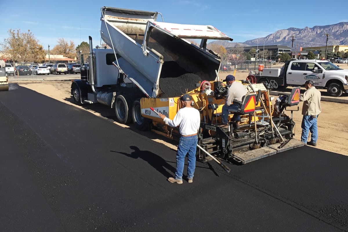 Paving work by Pioneer Paving & Grading Inc