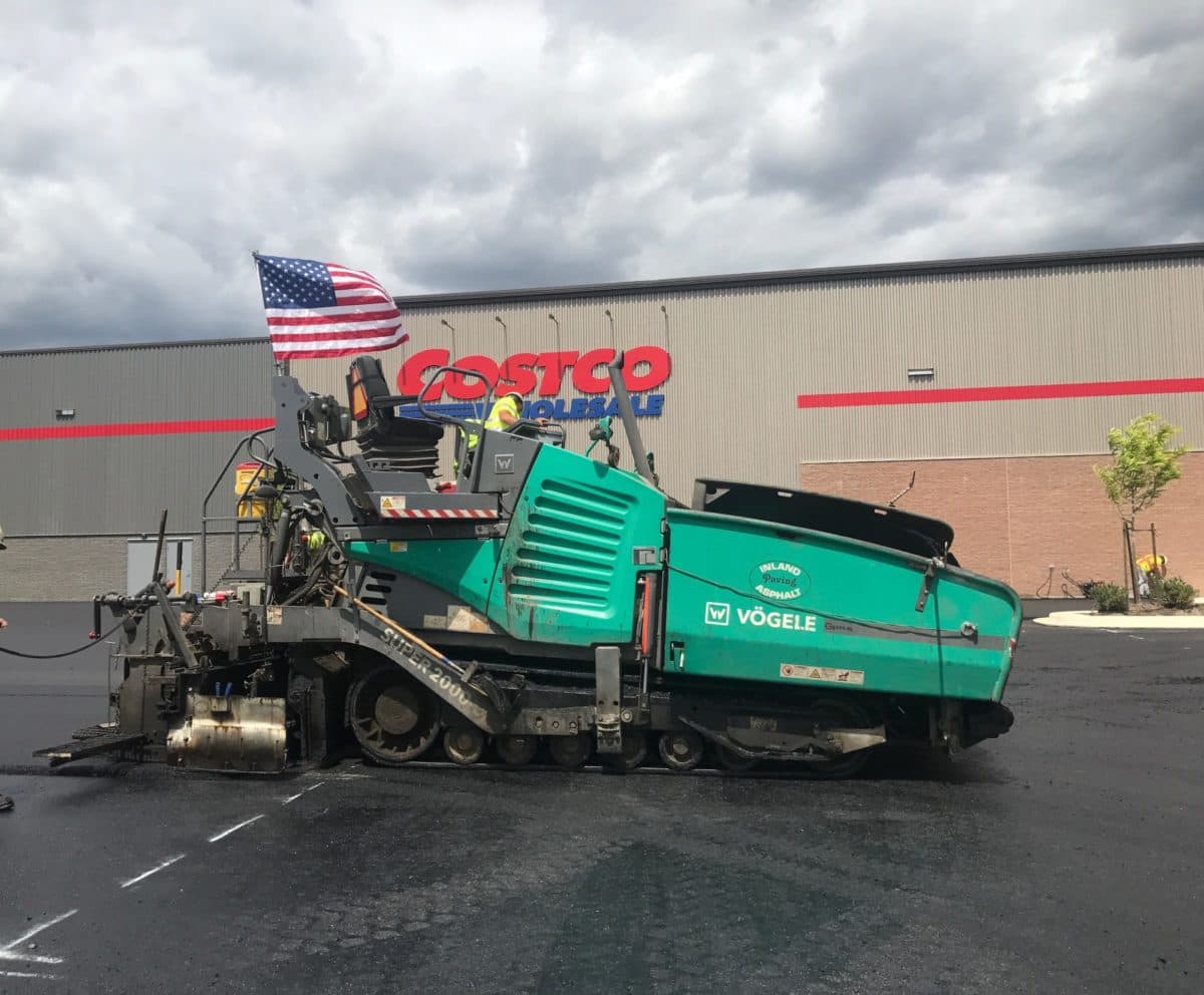 Paving work by Central Pre-Mix, A CRH Company