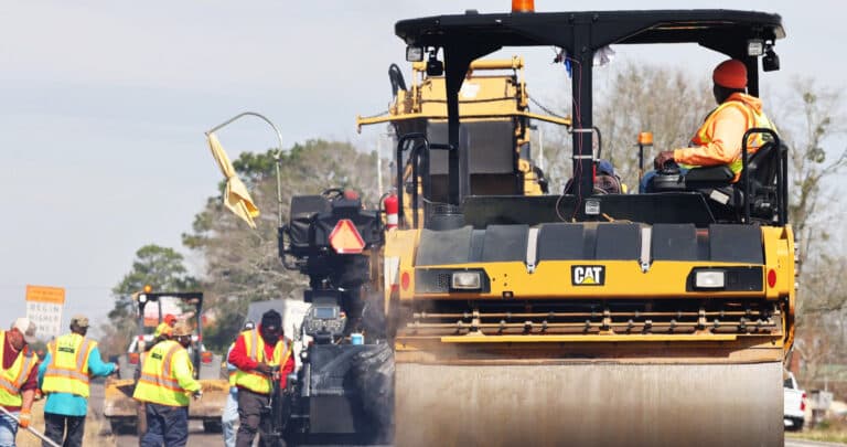 Paving work by Mobile Asphalt Company