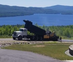 Paving work by GMI Asphalt Plant