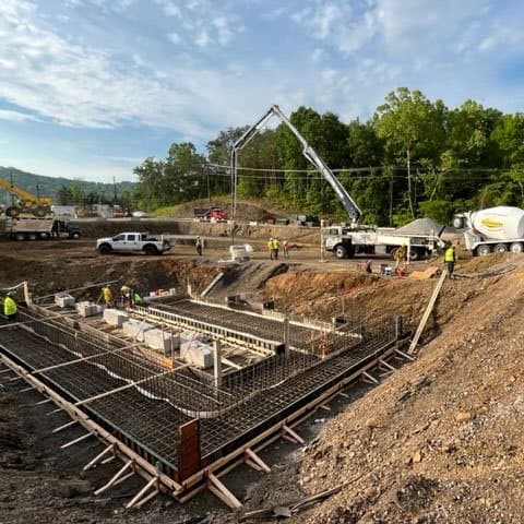 Paving work by Harrison Construction Co