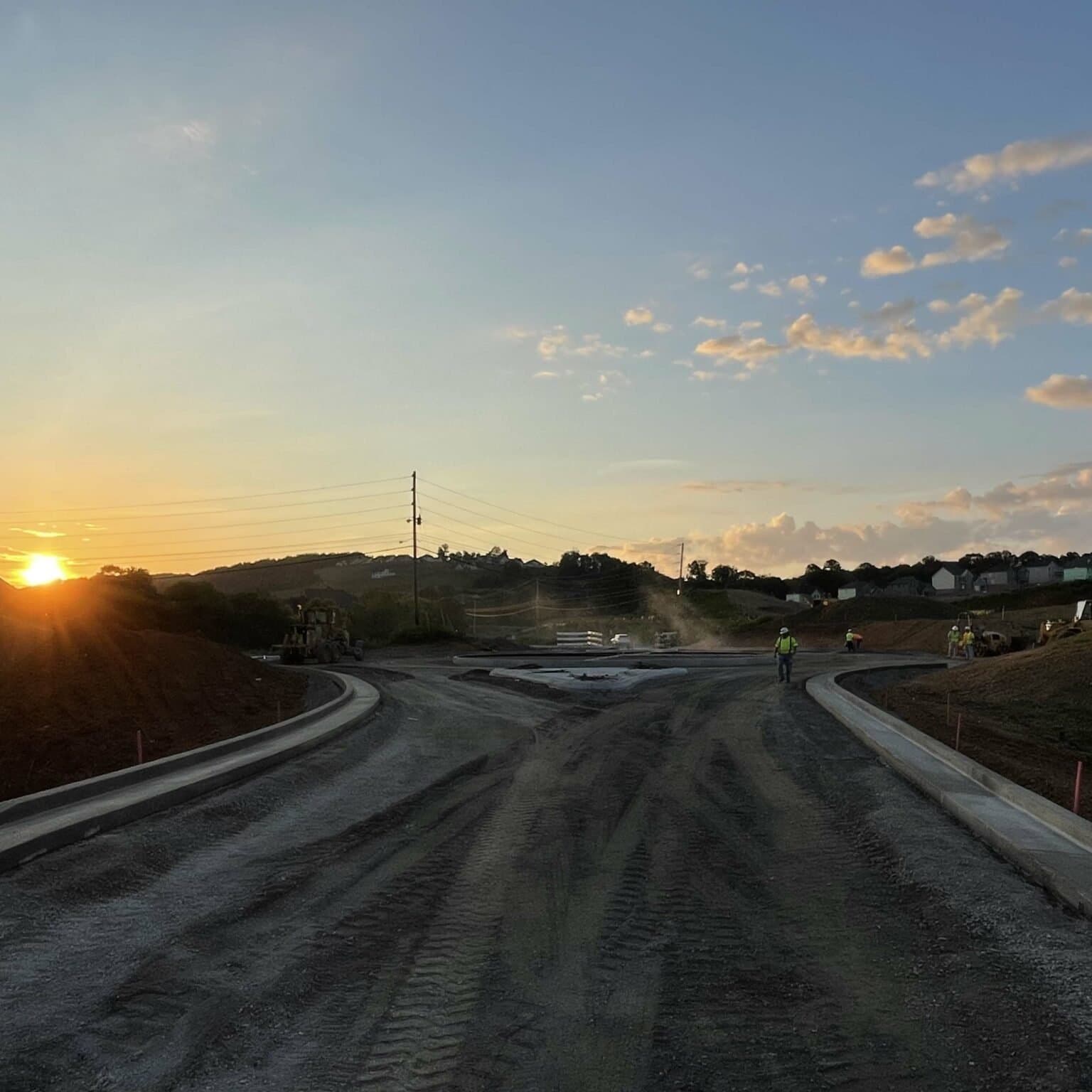 Paving work by Harrison Construction Co