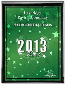 Paving work by Lakeridge Paving Co LLC