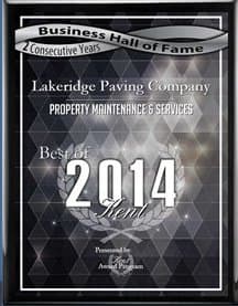 Paving work by Lakeridge Paving Co LLC