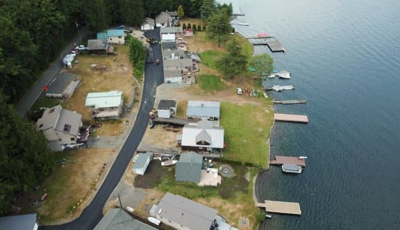 Paving work by Lakeside Industries Foster Road Asphalt Plant