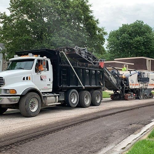Paving work by Mid River Asphalt Inc