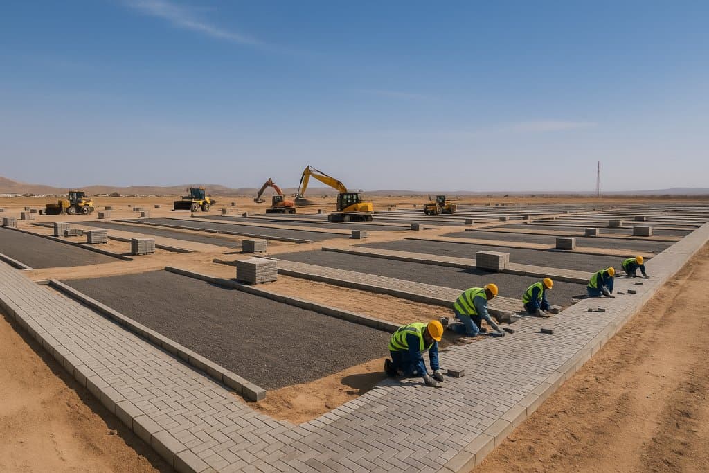 Paving work by Modern Roadways Company