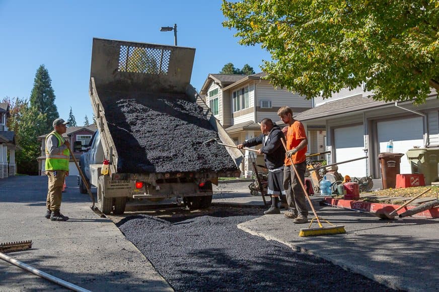 Paving work by Pavement Maintenance Inc