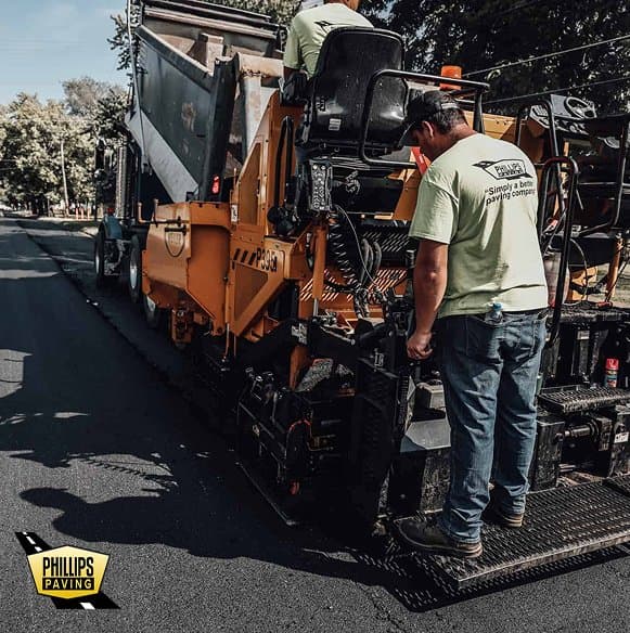 Paving work by Phillips Paving Company, Inc.