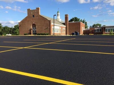 Paving work by Prestige Sealcoating & Striping LLC