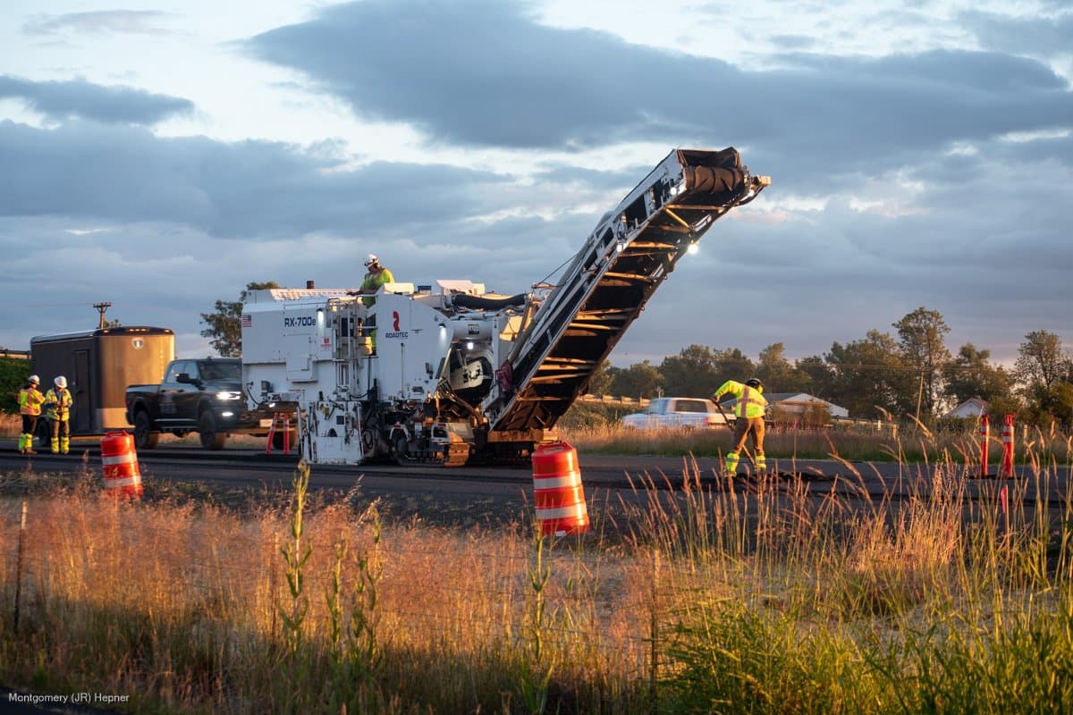 Paving work by RiverBend Materials, A CRH Company