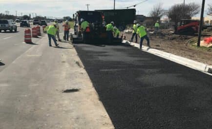 Paving work by Texas Materials