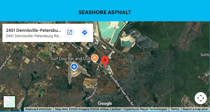 Aerial view of Seashore Asphalt in Woodbine, NJ